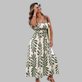 Rahira™ | Casual zonder mouwen summer leaf print maxi jurk