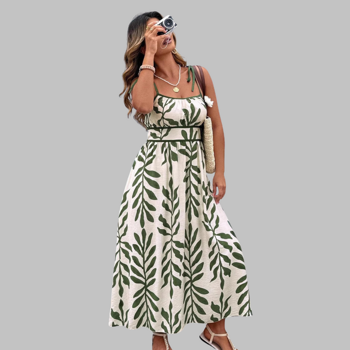 Rahira™ | Casual zonder mouwen summer leaf print maxi jurk