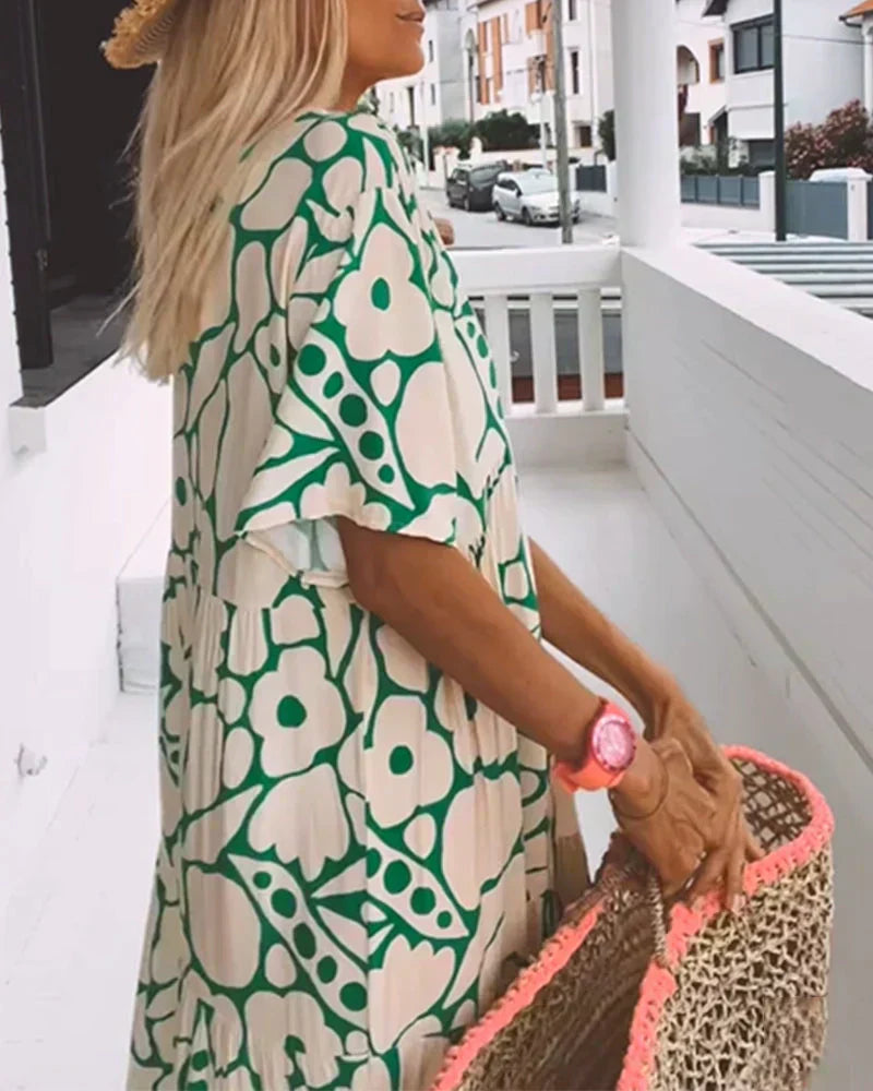 Delia | Moderne bloemenjurk