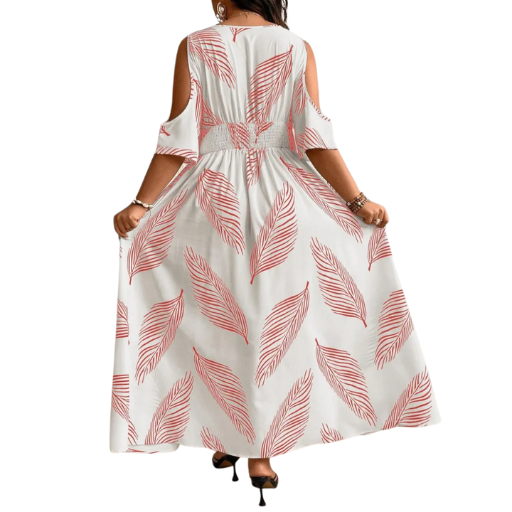 Wavena™ | Boho print cold shoulder jurk