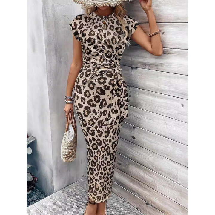 Feliciati™ | Chique bodycon jurk with crew neck flutter sleeves