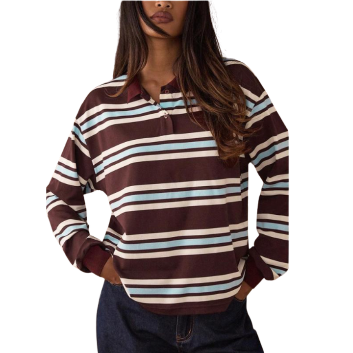 Aiko™ | Refined gestreepte lange mouwen top