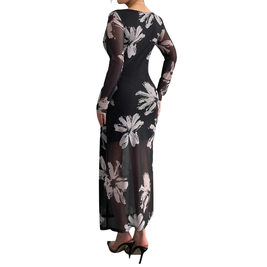 Meadow™ | Elegante bloemen maxi jurk