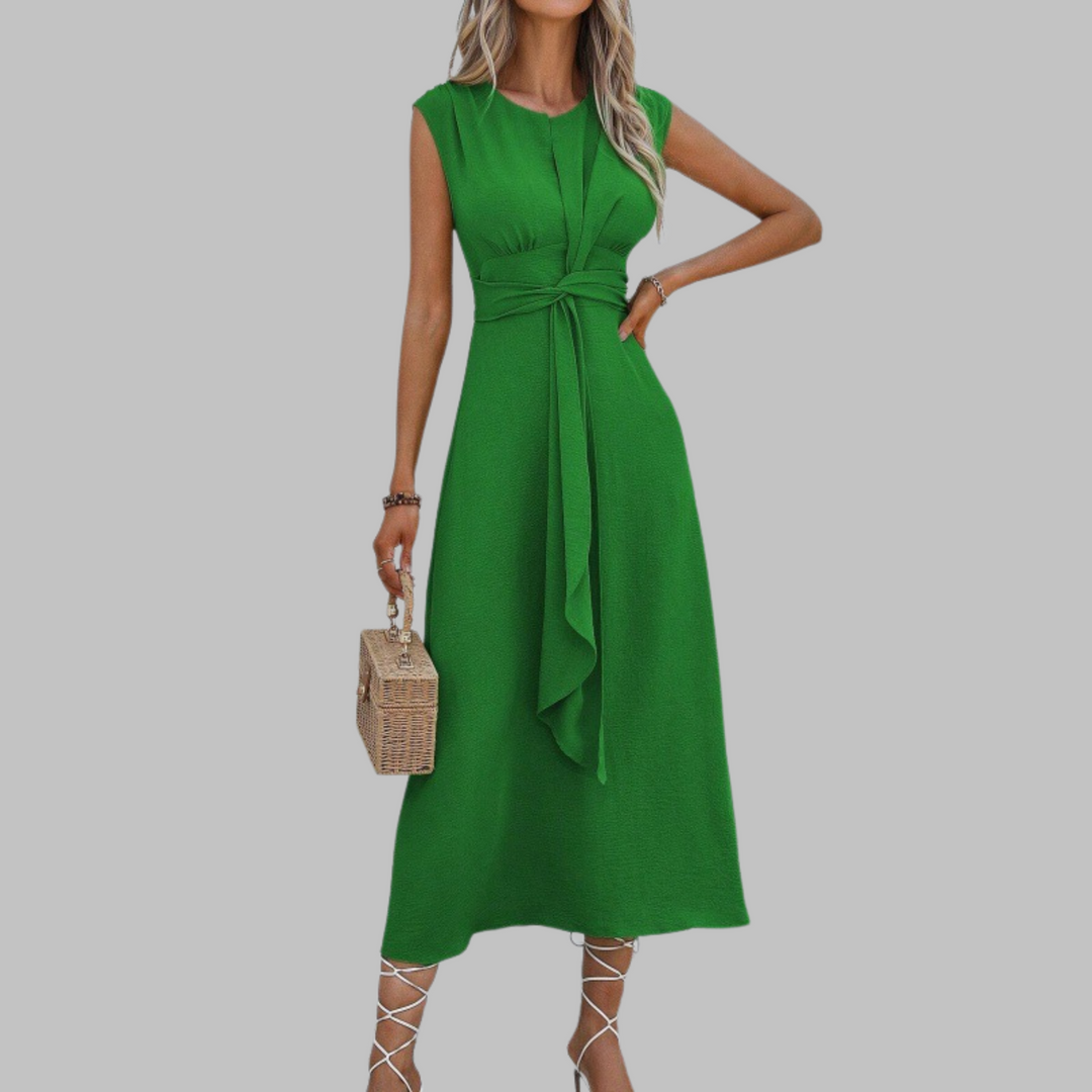 Reese™ | Elegante zonder mouwen ronde hals maxi jurk