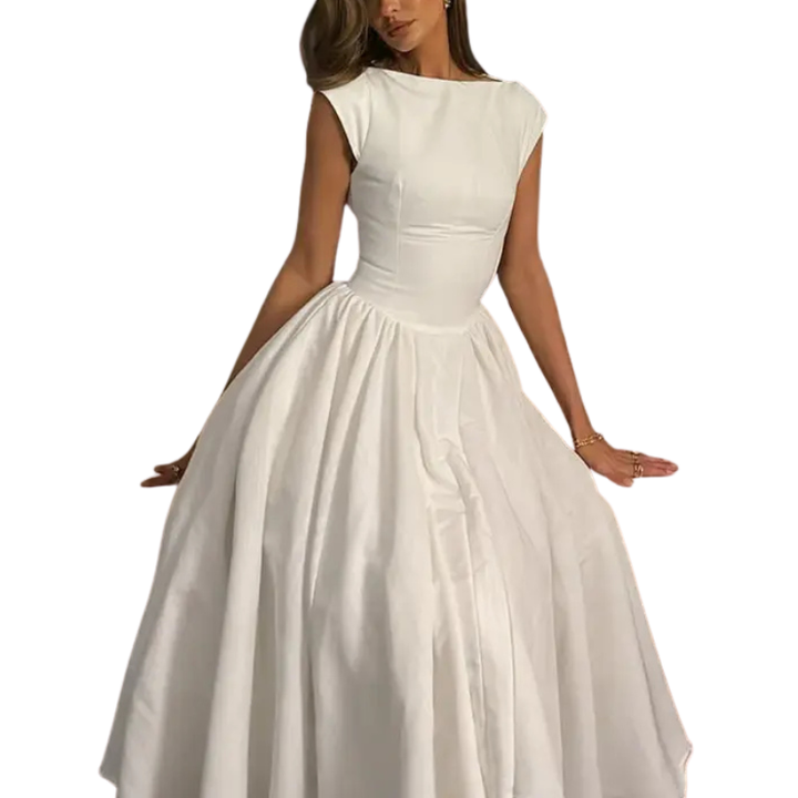 Violet™ | Elegante summer bodycon white long jurk