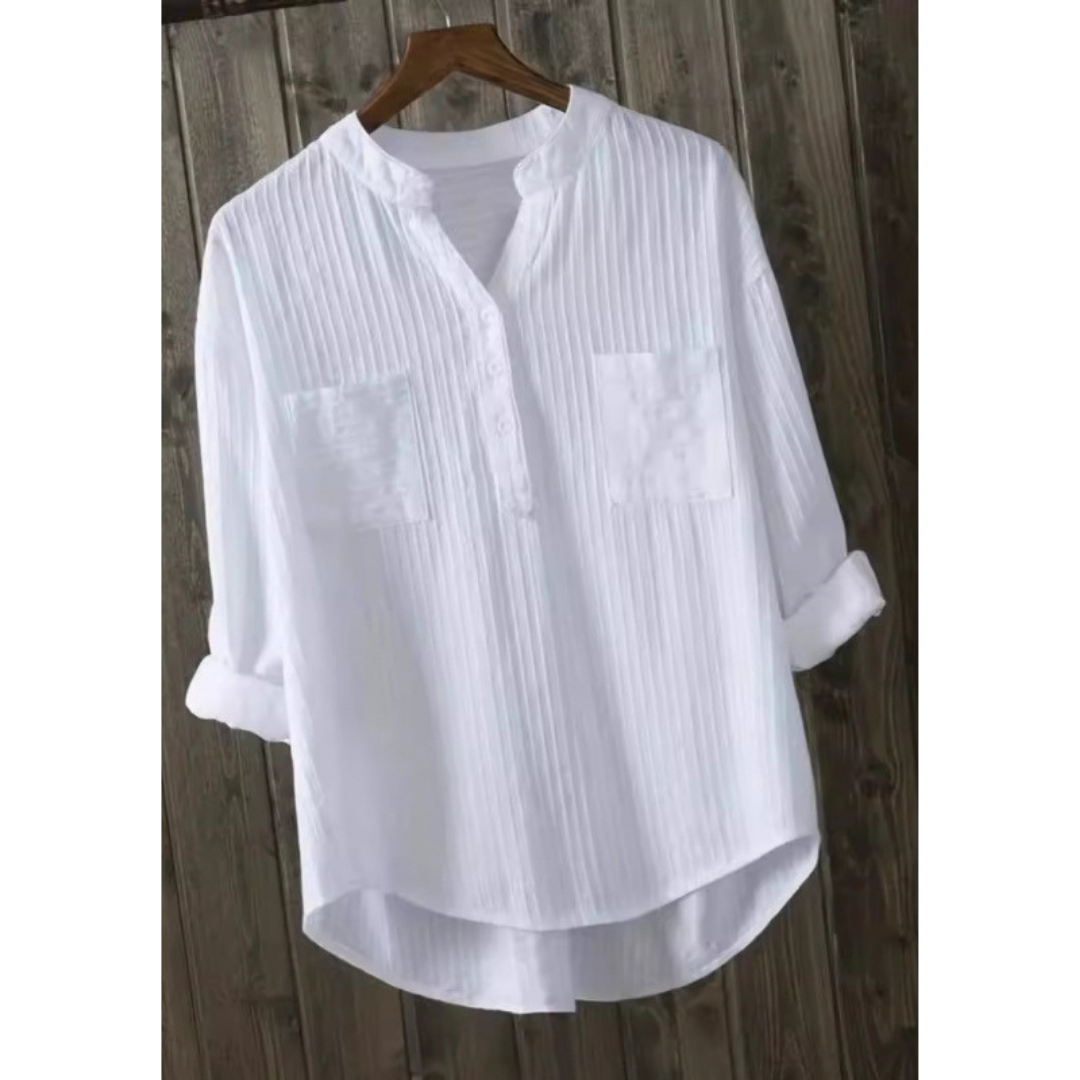 Lucille™ | Casual lange mouwen everyday collared top