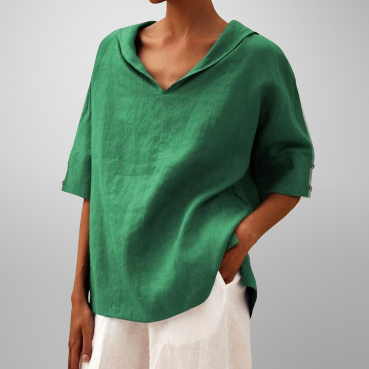 Lucy™ | Cotton loose-fitting blouse