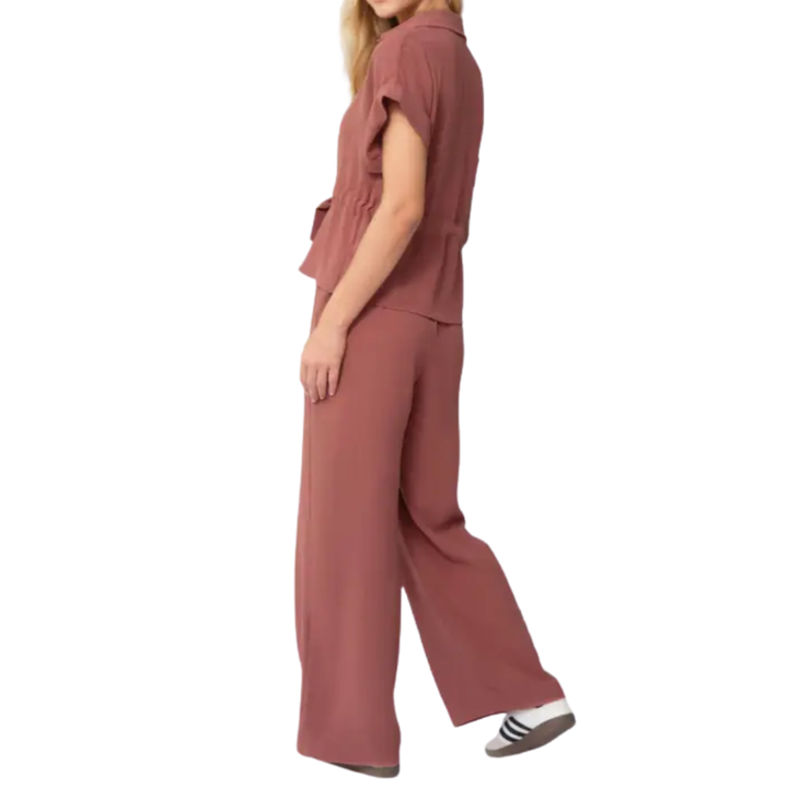 Nelle™ | Relaxte collared wide-leg co-ord