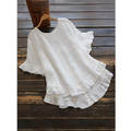 Evita™ | Simple plus size ruffle hem summer blouse