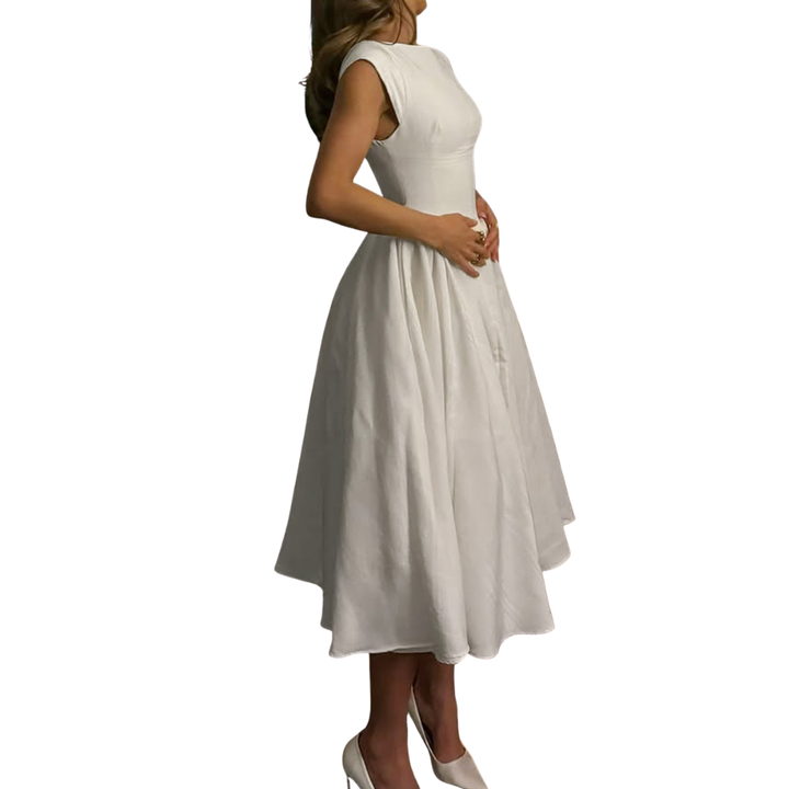 Clarissa™ | Chique bardot backless maxi jurk