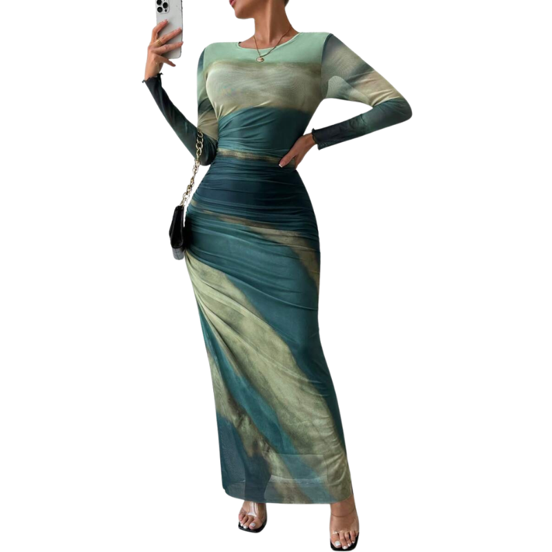 Chastity™ | Stijlvolle leopard ruched bodycon jurk