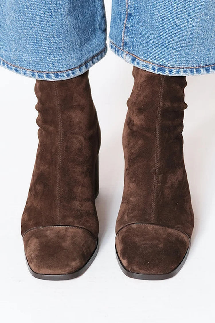 Victoria | Square toe heeled laarzen