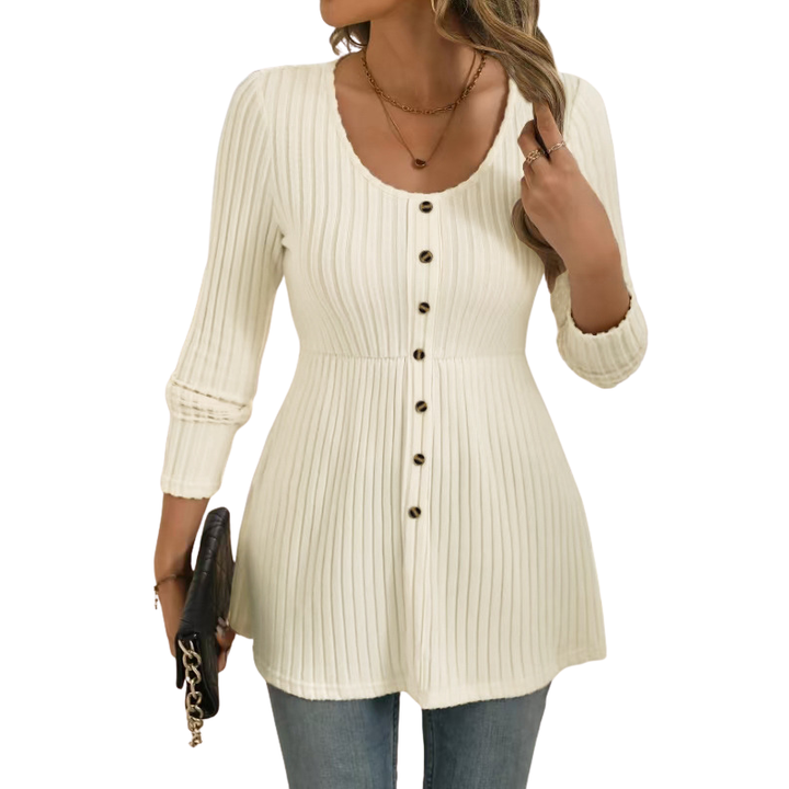 Dolly™ | Polished ronde hals lange mouwen top