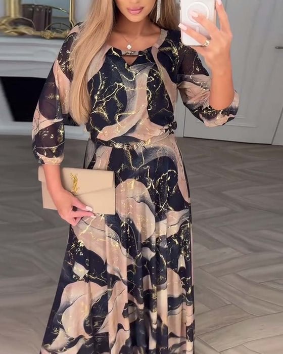 Chavelle | Jurk van chiffon met print