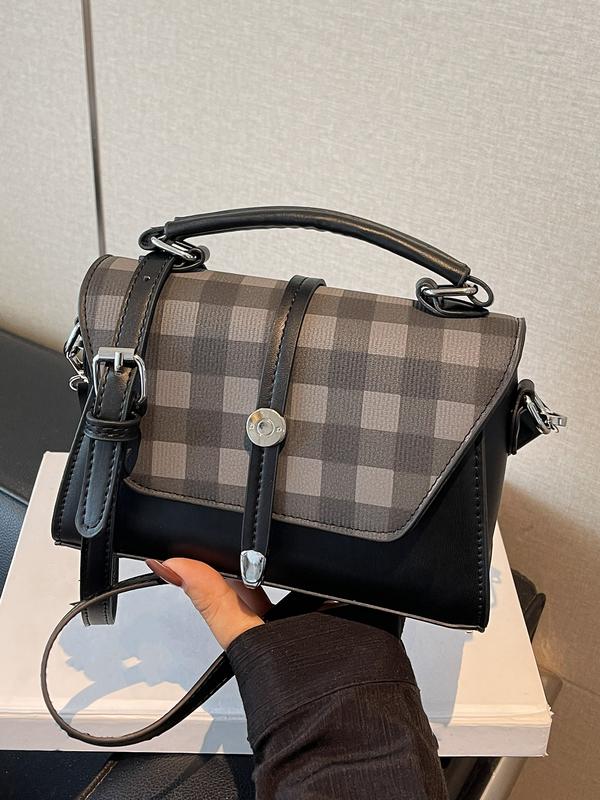 Avanlie™ | Trendy contrast stitching small square schoudertas