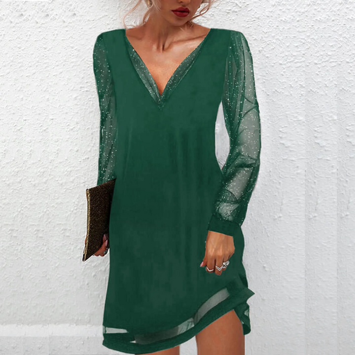Lila™ | Lace sleeve jurk