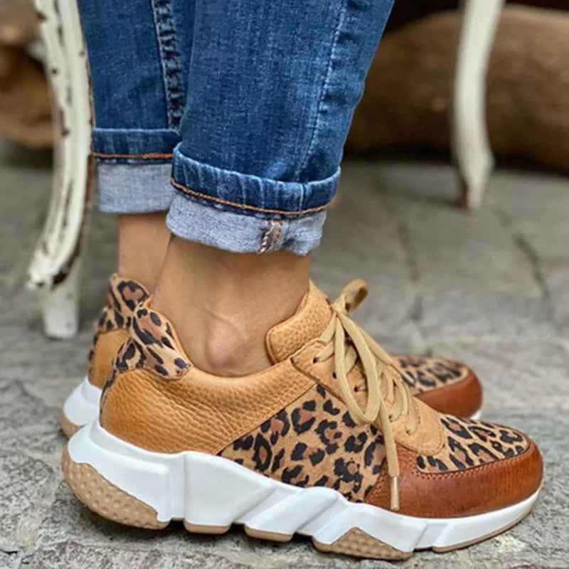 Ember | Comfortabele leopard sneakers