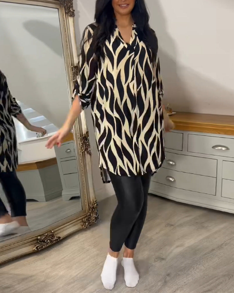 Alexandra™ | Met print loose-fit top