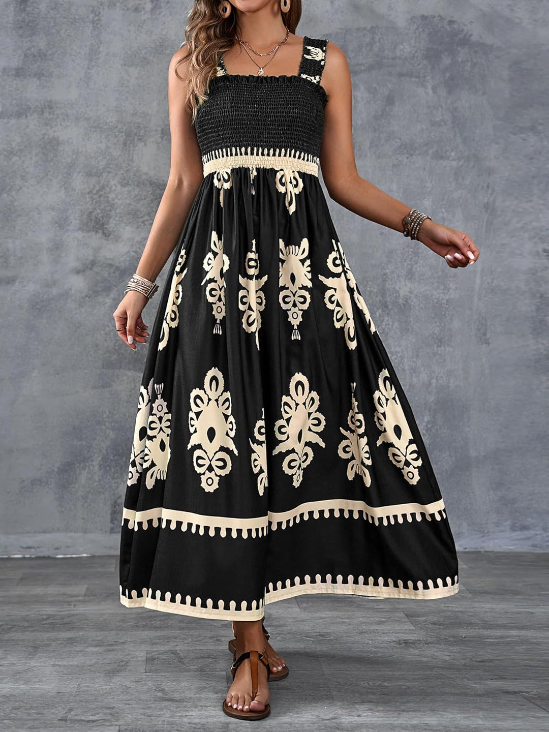 Valencia | Zonder mouwen square neck jurk