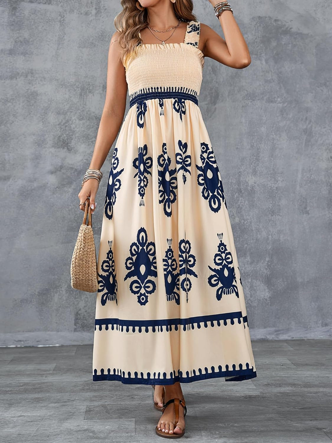 Valencia | Zonder mouwen square neck jurk