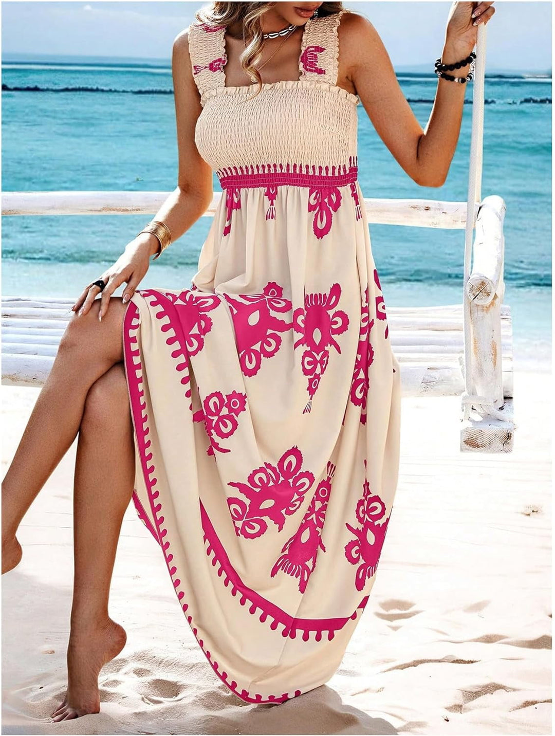 Valencia | Zonder mouwen square neck jurk