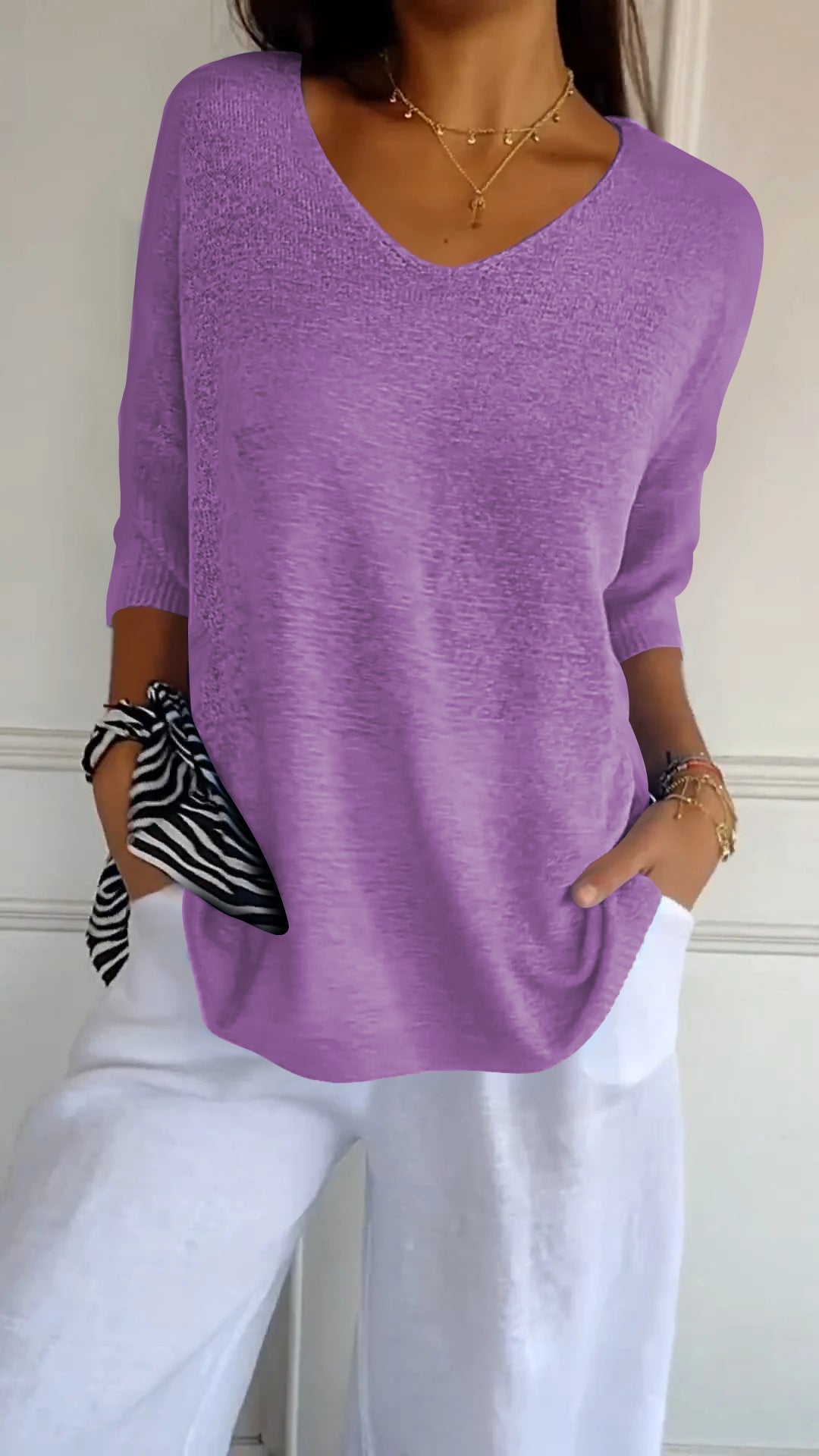 Lauren™ | Casual top met V-hals