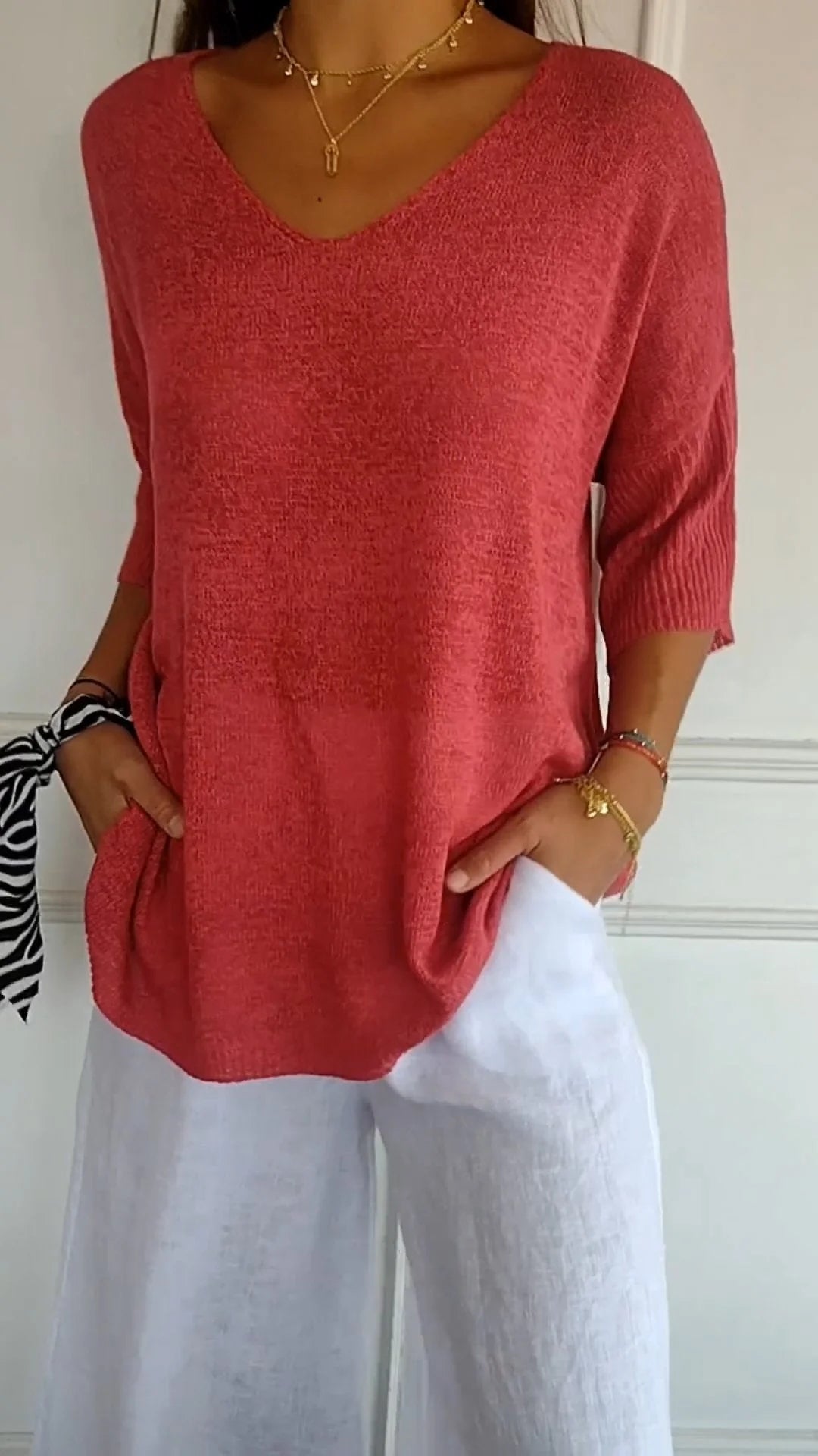 Lauren™ | Casual top met V-hals