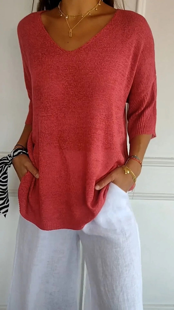 Lauren™ | Casual top met V-hals