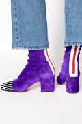 Mid-Heel | Ankle laars purple with print