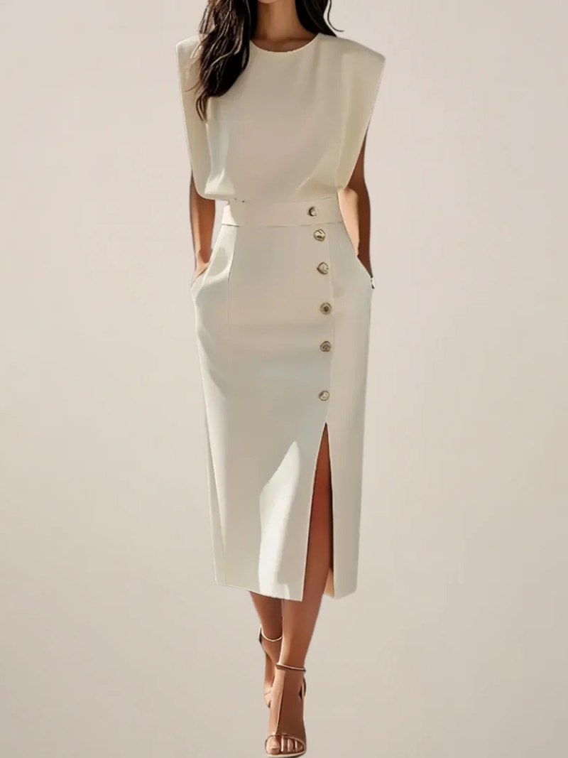 Alisette | Midi Dress with Side Slit