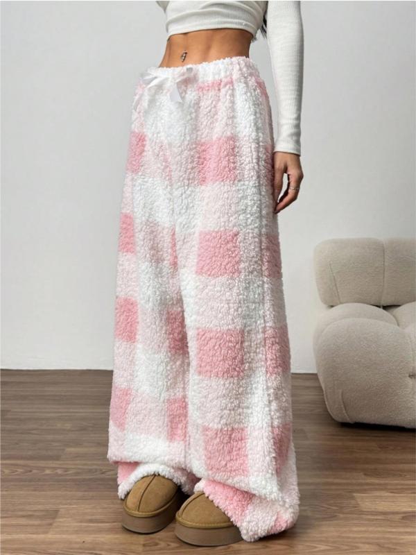 Amber™ | Comfortabele plaid straight broek for cold weather wear