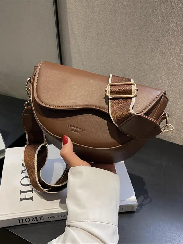 Gabi™ | Simple small satchel tas versatile flip cover crossbody schoudertas