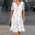Lia | Bloemen midi jurk
