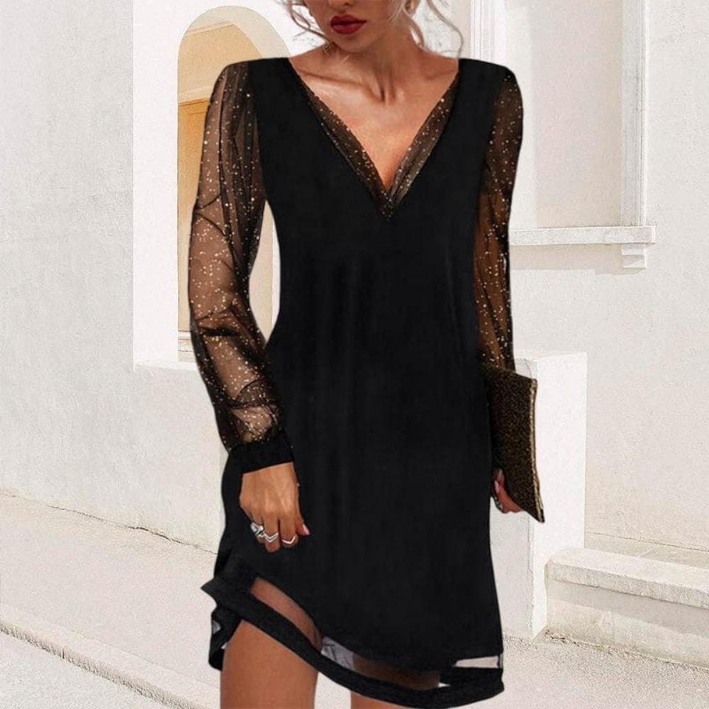 Lila™ | Lace sleeve jurk