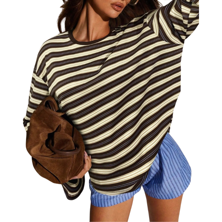 Laiza™ | Moderne lange mouwen gestreepte shirt