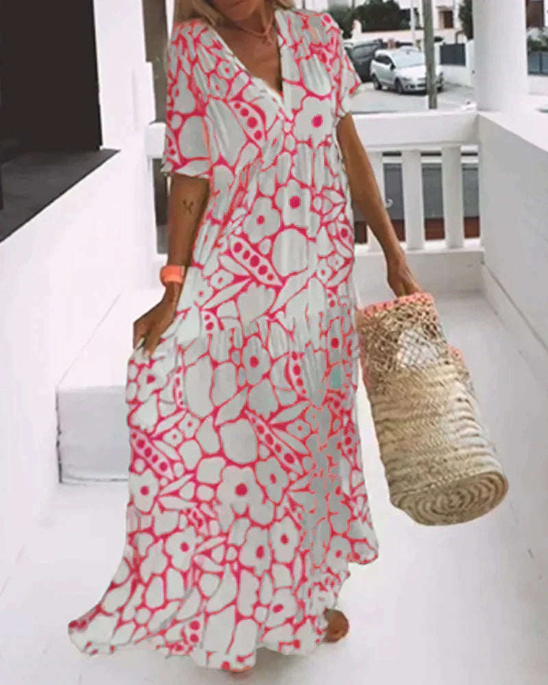 Delia | Moderne bloemenjurk