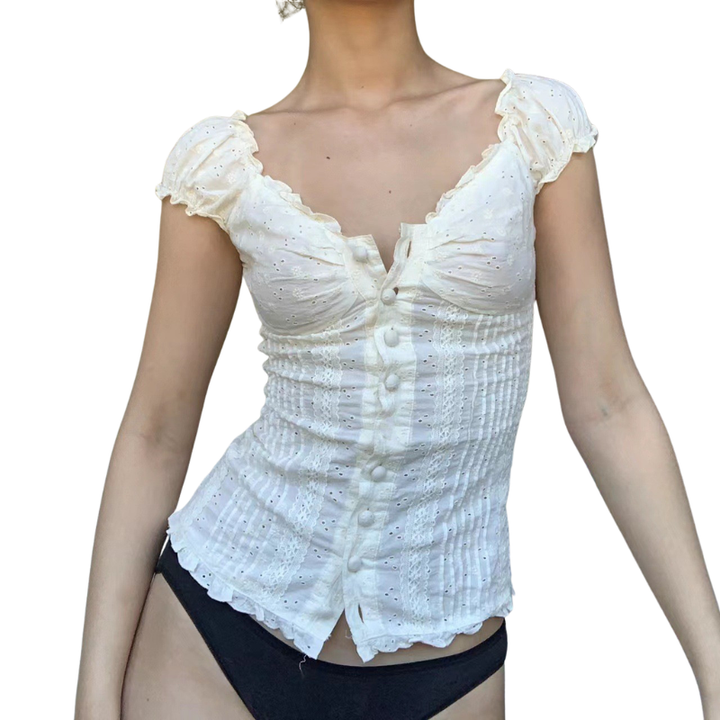 Glacy™ | Chique bloemen lace corset top