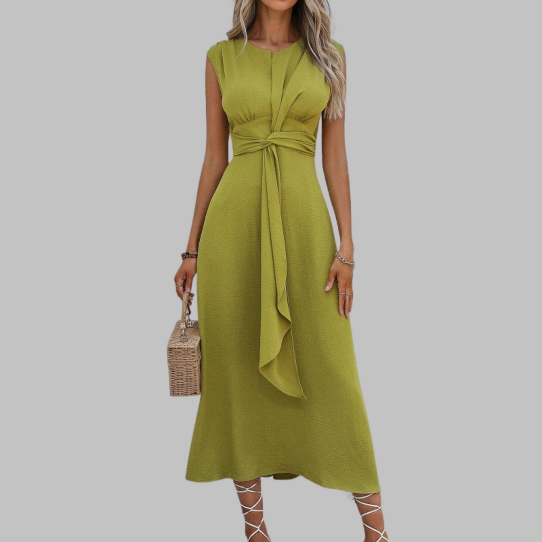 Reese™ | Elegante zonder mouwen ronde hals maxi jurk