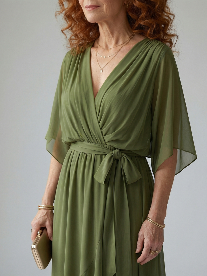 Elric | Light drape midi jurk