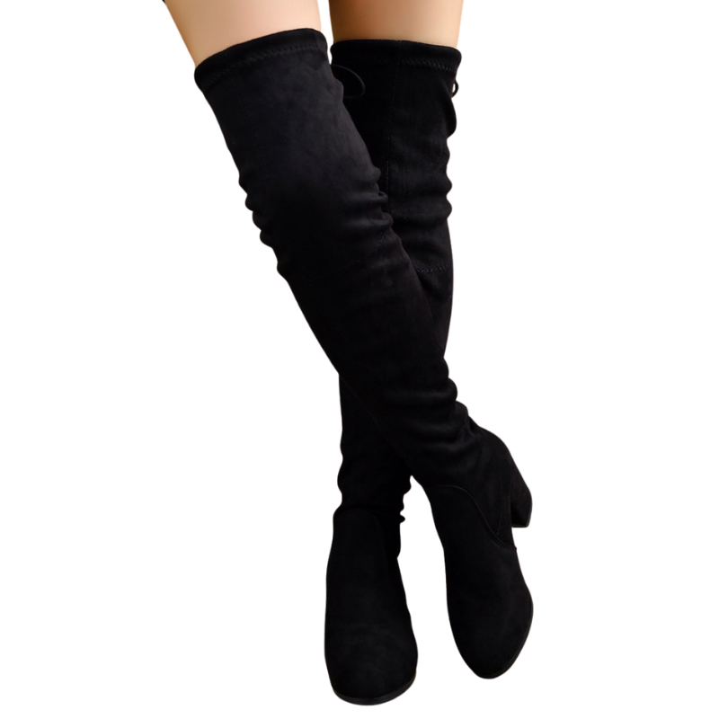 Alexandra™ | Elegante mid hak over-the-knee laarzen