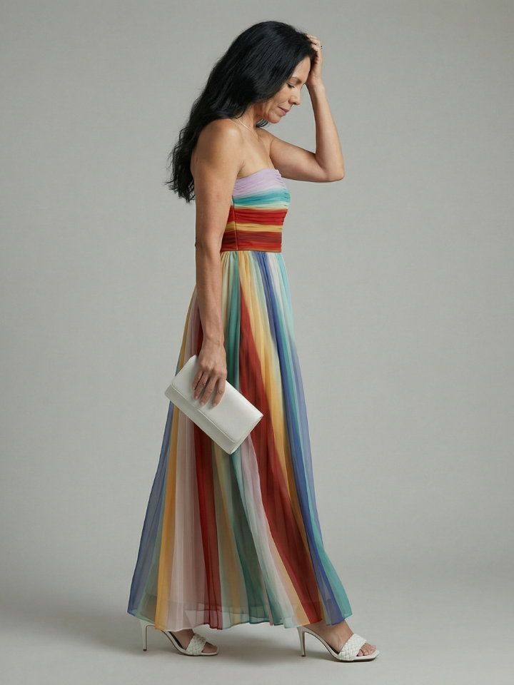 Serene | Light stripe maxi jurk