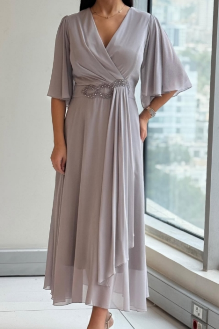 Lioraine | Elegante soepel vallende midi jurk