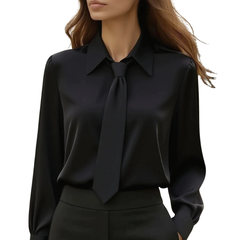 Jonnie™ | Moderne tie detail lange mouwen shirt