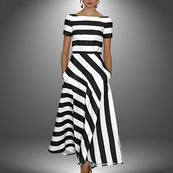 Diane™ | Effortless moderne stripe jurk