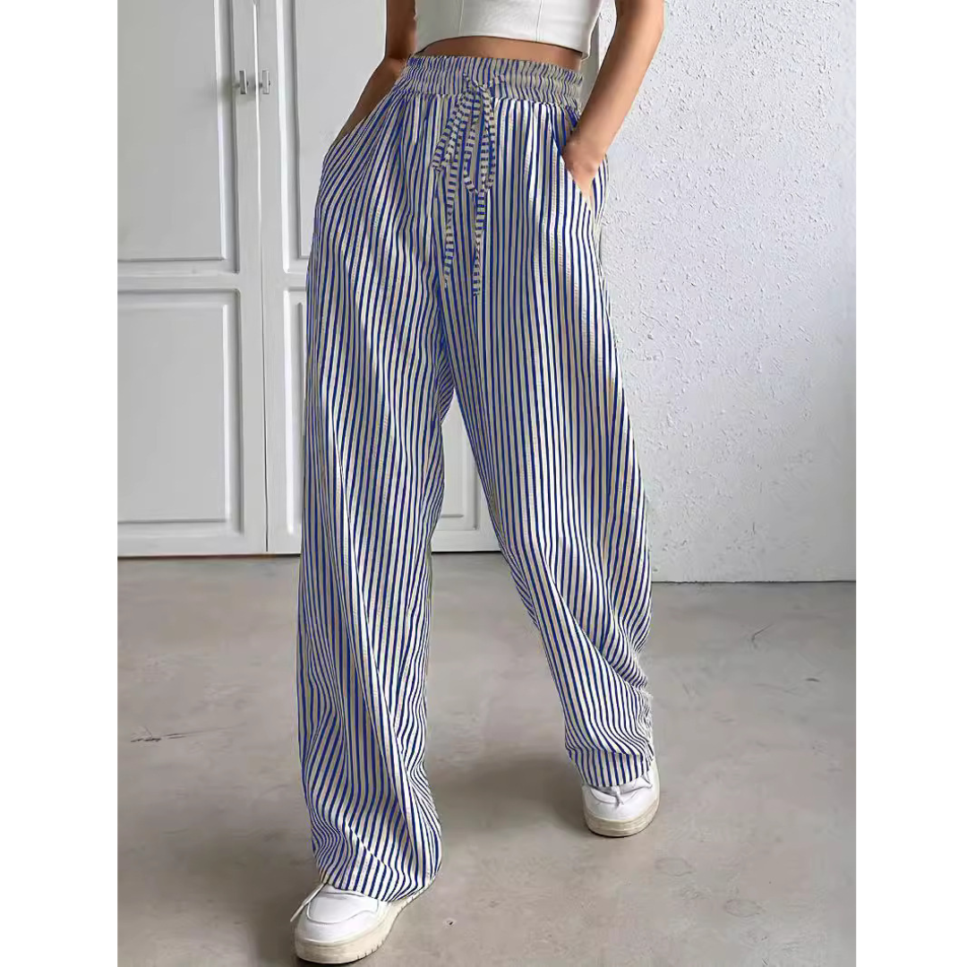 Bayleez™ | Simple summer gestreepte relaxte fit bottoms