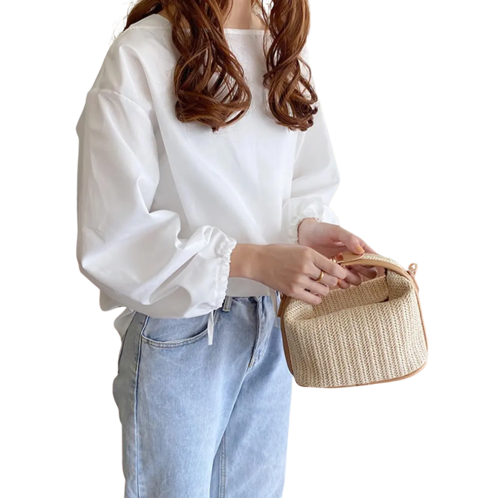 Paloma™ | Woven straw crossbody schoudertas