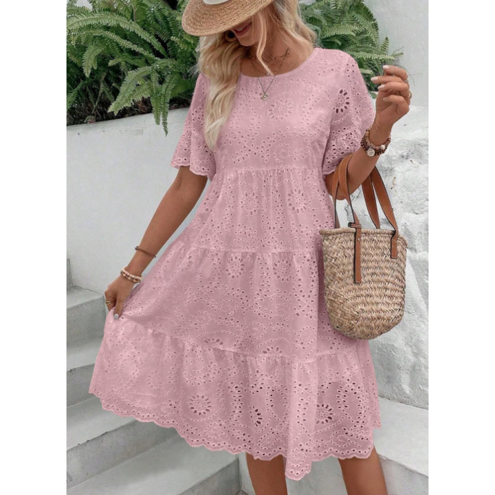 Raemi™ | Elegante ronde hals boho zomerjurk