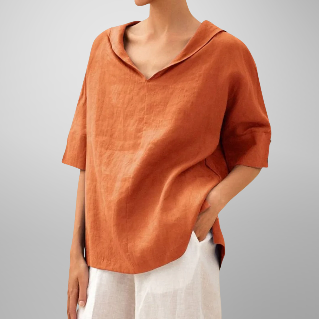 Lucy™ | Cotton loose-fitting blouse