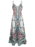 Sammy | Boho bloemen print zonder mouwen jurk