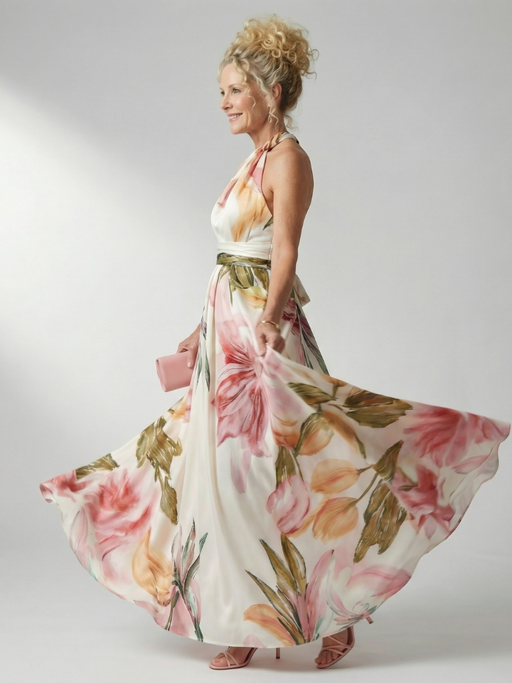 Amiel | Light bloemen maxi jurk